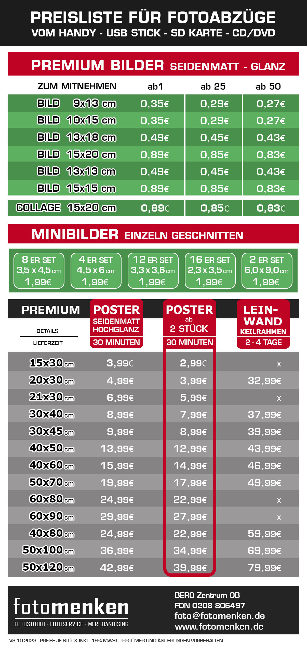 Digitalbilder-Preise